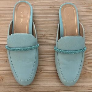 Vionic Seraphina Slide Sandals – Sky Blue – Comfort and Style